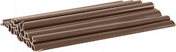 Set 10 Brown Clips Attaching 19cm Fence Tape