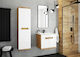 Deftrans Ronda New Bathroom Vanity Unit With Sink M50xD44xH51cm Craft Oak
