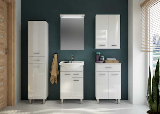 Deftrans Mea Πάγκος με Νιπτήρα Μ50xΒ30xΥ80cm White
