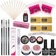 Sensopro Milano Kit Gel Unghii Fără Lampă UV Promoție 25 Set Cadou 4 Pensule