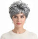 Women's Short Curly Wig Cap Grey