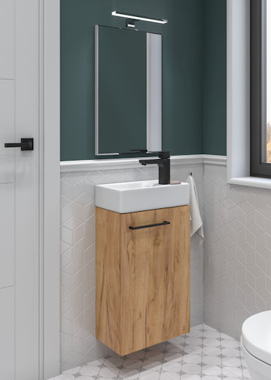 Deftrans Badezimmer Waschtisch-Einheit M40xB22xH68cm Craft Eiche