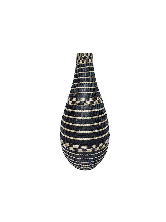 Liberta Decorative Bamboo Vase Jabbar Black 25x25xH50cm