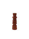 Liberta Decorative Ceramic Vase Spiral Orange 15x15xH50cm