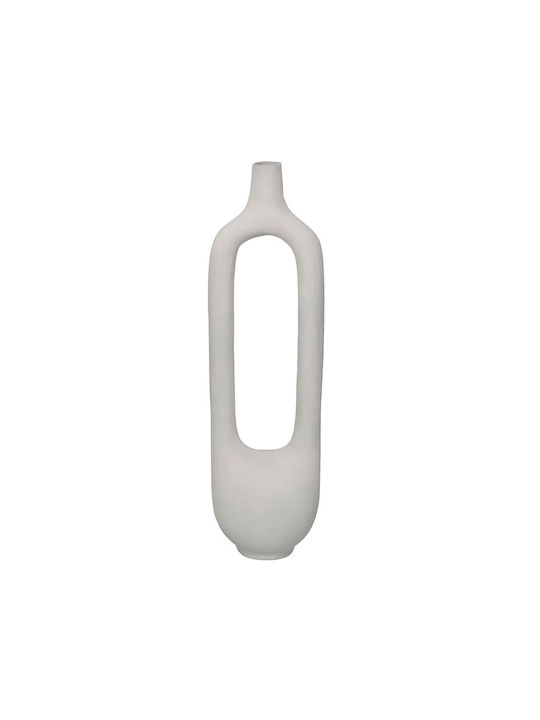 Liberta Decorative Aluminum Vase Finton White 17x14xH62cm