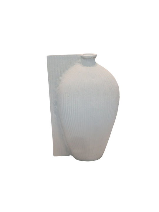 Liberta Decorative Aluminum Vase Volina White 21x10xH32cm