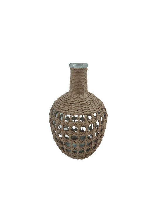 keleman Decorative Vase Glass Beige Y31cm
