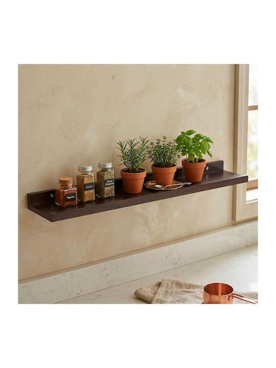 Wall Shelf Walnut 100x15x5cm