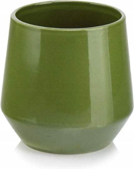 Polnix Kaspou Ceramic Verde cu Suport 13x13cm