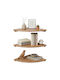Eckiges Wandregal Walnuss 25x25x3cm