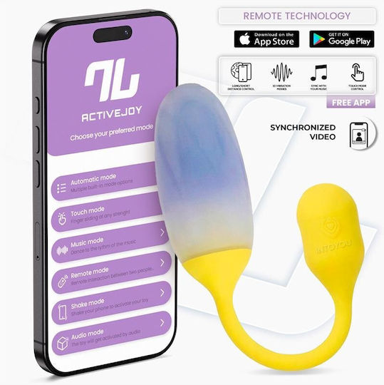 IntoYou Vibrating Mini Δονητής Egg με Απομακρυσμένο Έλεγχο 8cm Κίτρινος