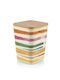 Lalos Bamboo Lunch Box Striped 11x10.5cm