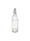 ArteLibre Glass Water Bottle with Screw Lid Transparent 1000ml