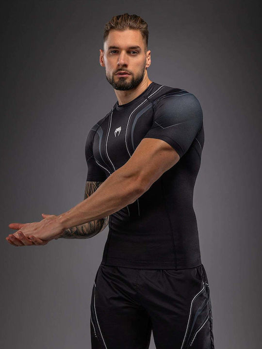 Venum Tricou Pentru Bărbați Cu Mâneci Scurte VENUM-06296-108 Pentru Jiu-Jitsu / MMA Negru