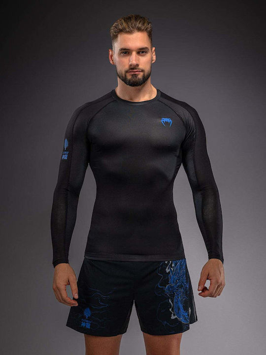 Venum Men's Long Sleeve Shirt VENUM-06240-101 for Jiu-Jitsu Black