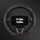 Car Steering Wheel Cover with 38cm Diameter Synthetic Brown with Brown Stitching