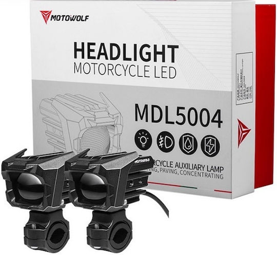 Led Προβολάκια Μοτοσυκλέτας Motowolf – Universal Βοηθητικά Φώτα