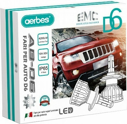 Car Lamps H4 Canbus LED 6000K Cold White 38W 2 Pieces