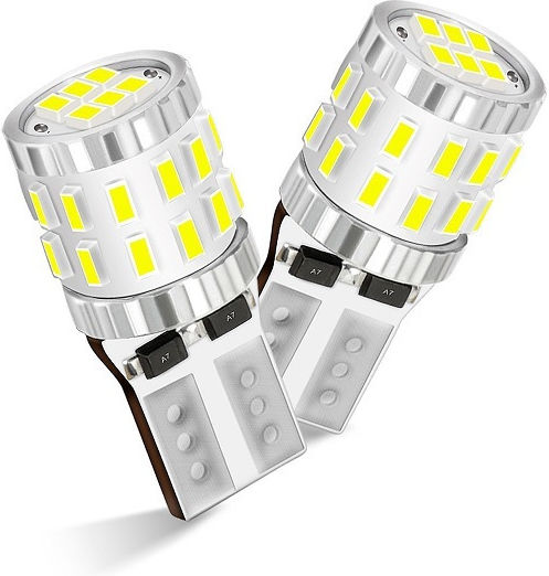 NovSight Крушки за автомобил T10 Canbus LED 6500K Хладно бяло 12-24V 12V 24V 3W 2 броя