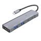 LinQ 5-in-1 USB-C Dockingstation mit HDMI 4K PowerDelivery Grau