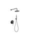 Excel Minimal Built-in Mixer Phone & Shower Head Set for Black Shower