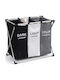 Lalos Metallic Collapsible Laundry Basket 60x38x56cm Multicolour