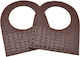 Mânere Mânușă Set 17x21cm Croco Maro