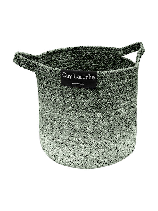 Guy Laroche Shades Decorative Basket Fabric with Handles Green 30x30x30cm