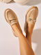 Loafers Dama Din Piele În Culoare Bej T676