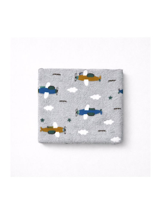 Kamtex Baby Nursery Swaddling Fleece Gray Blanket 80x90cm