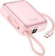 Swissten Power Bank 10000mAh 20W με Θύρα USB-C Ροζ