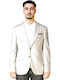 Men’s Suit Jacket with Slim Fit Ecru