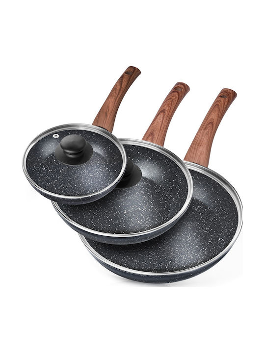 Vilde Aluminum Pans Set with Non-stick Coating 3pcs