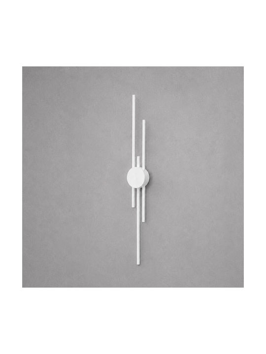 Vencore Stravon White 6093-20111 Μοντέρνο Επιτοίχιο Φωτιστικό Απλίκα Led 60cm 12w Λευκό Αλουμίνιο Ρυθμιζόμενο Cct Λευκό Ημέρας Θερμό Χειρισμός Cct Μέσω Διακόπτη On-off 6093-20111