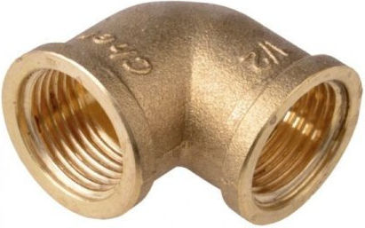 Rohrbogenarmatur Messing 1/2" Weiblich – Weiblich