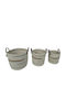 Set Plant Pots and Baskets 3pcs Braided Round