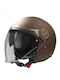Garibaldi G21 Sunvisor Matt Coffee Κράνος Μηχανής Jet ECE 22.06 με Sunvisor
