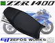 Kawasaki Zzr 1400 Anti-Slip Seat Cover Blue Stitching