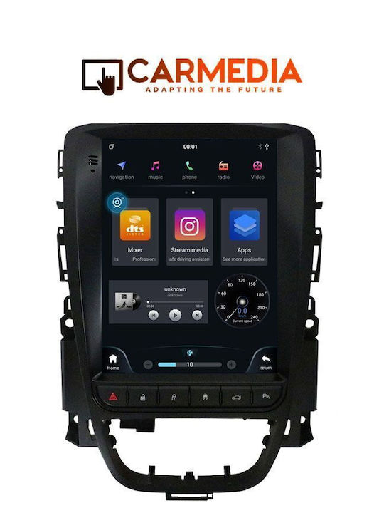 Carmedia Ηχοσύστημα Αυτοκινήτου για Opel Astra 2010-2015 (Bluetooth/USB/WiFi/GPS/Apple-Carplay/Android-Auto) με Οθόνη Αφής 9.7"