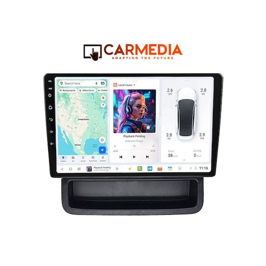 Carmedia Ηχοσύστημα Αυτοκινήτου για Opel Vivaro Renault Trafic Nissan Primastar 2004-2015 (Bluetooth/USB/WiFi/GPS/Apple-Carplay/Android-Auto) με Οθόνη Αφής 9"