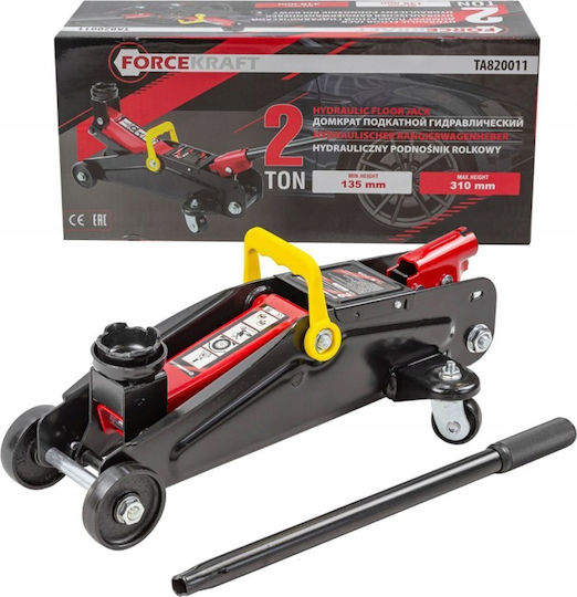 Forcekraft Hydraulic Bottle Jack with Lifting Height up to 31cm and Load Capacity up to 2 Tons