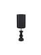 Liberta Metal Table Lamp with Black Shade and Base