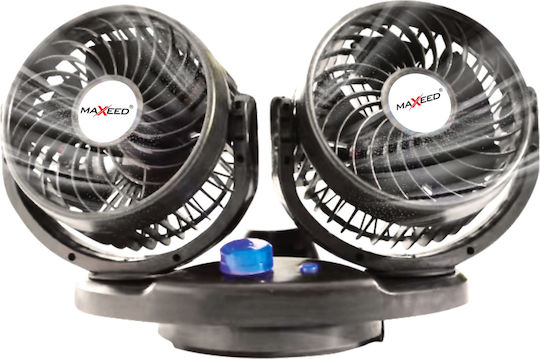 Maxeed Dual Car Fan 12v Lighter Plug Model 7279 Black 36598