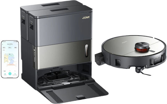 Jonr X9 Pro Σκούπα Ρομπότ με Χαρτογράφηση Laser & Απορρόφηση 20000Pa Μαύρη