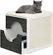 Relaxdays Cat Toilet White L57 x W60 x H50cm