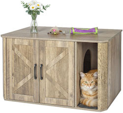 Relaxdays Cat Toilet Brown L50 x W49cm