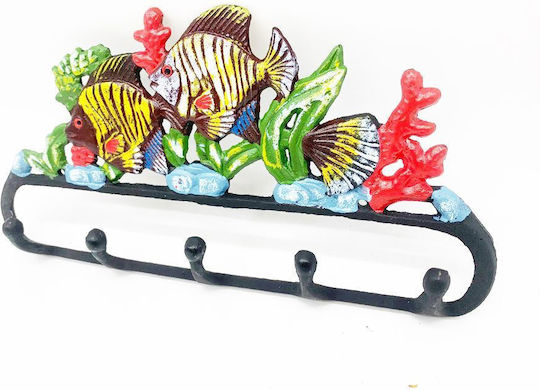 Wandhalterung 5 Haken Mehrfarbige 28cm