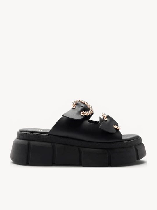 Черни Chunky Flatforms Декоративни Катарами