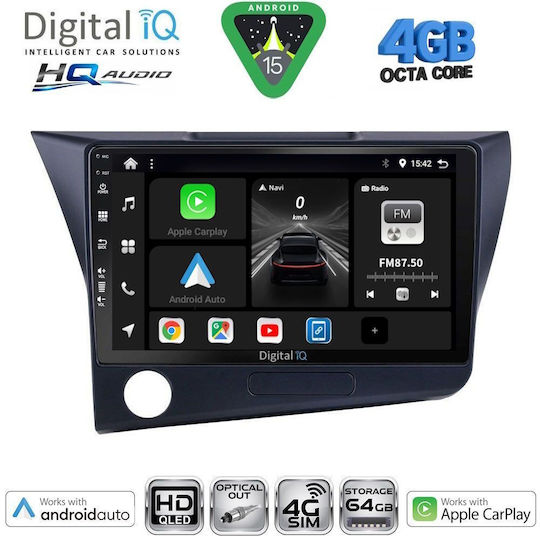 Digital IQ Ηχοσύστημα Αυτοκινήτου για Honda CR-Z 2010-2016 (Bluetooth/USB/WiFi/GPS/Apple-Carplay/Android-Auto) με Οθόνη Αφής 9"