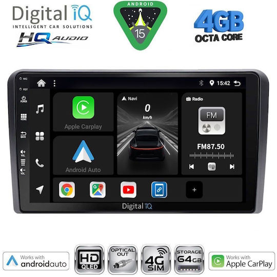 Digital IQ Car Audio System for Ford Tourneo / Courier 2014 (Bluetooth/USB/WiFi/GPS/Apple CarPlay/Android Auto) with 9" Touch Screen